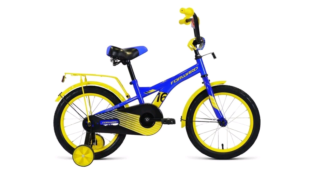 16 FORWARD CROCKY 16 (16" 1 ск.) 2022, синий/желтый, IBK22FW16207 велосипед