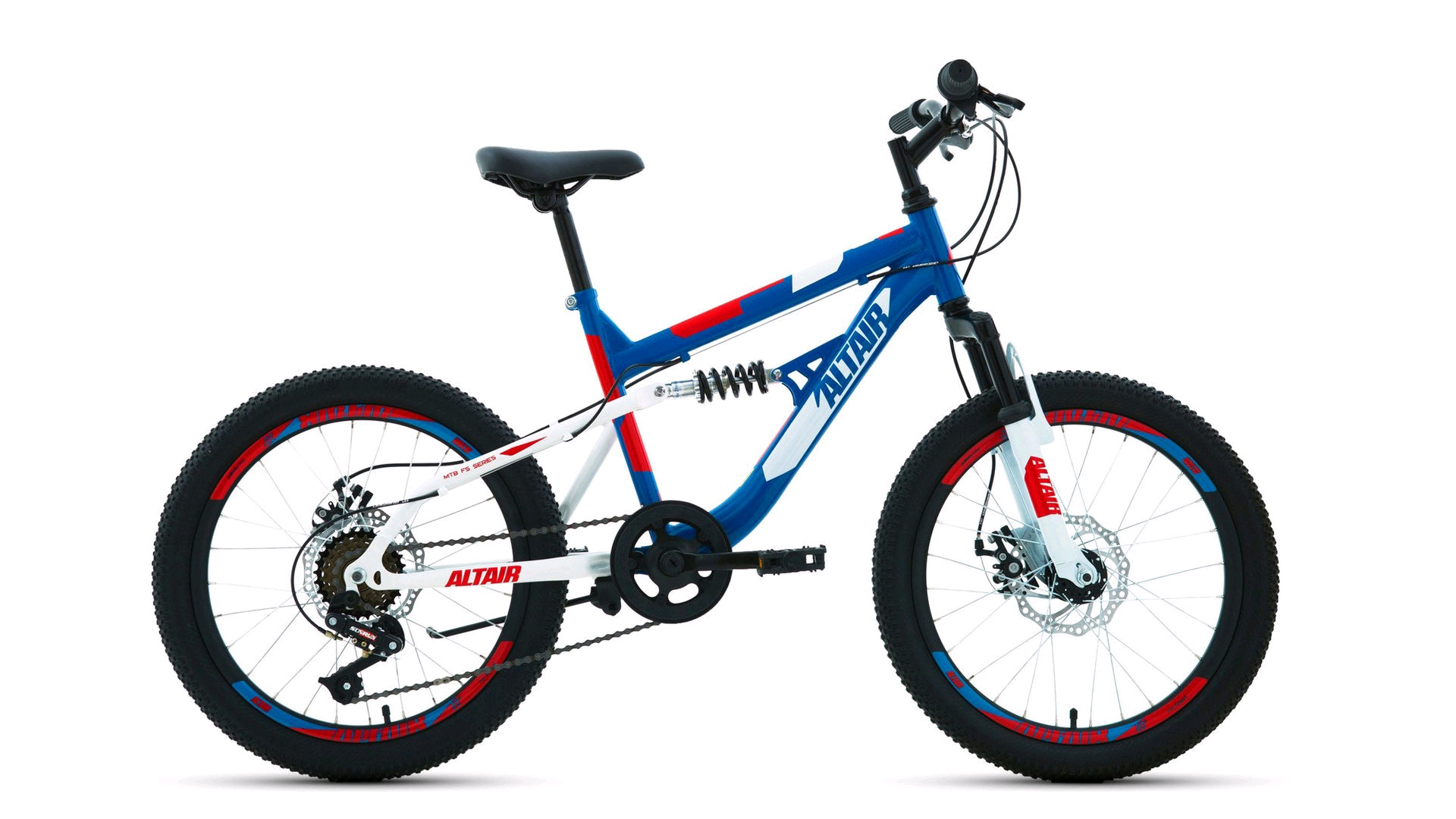 20 ALTAIR MTB FS 20 disc (рост 14" 6ск.) 2020-2021, синий/красный Велосипед велосипед