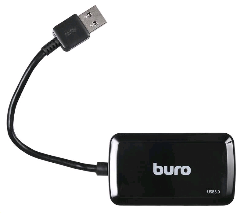 Buro BU-HUB4-U3.0-S 4порт. черный Контроллер