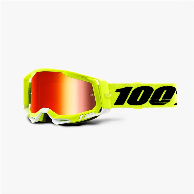 100% Racecraft 2 Goggle Fluo Yellow / Mirror Red Lens (50121-251-04) мотоочки