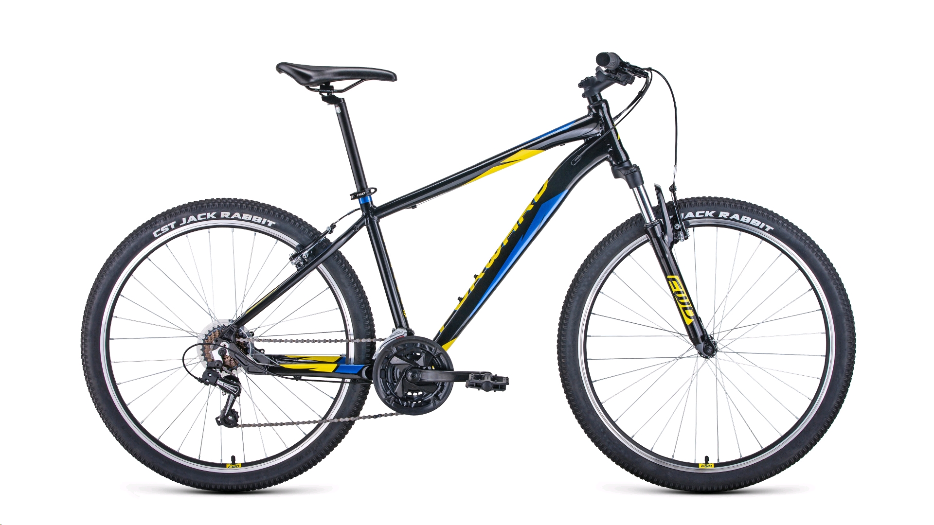 27,5 FORWARD APACHE 27,5 1.2 (рост 19" 21ск.) 2020-2021, черный/желтый велосипед