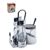 Набор для специй 3пр 360MI-21-2 на подставке с салфетницей 80432