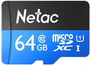 micro SDXC 64Gb Class10 Netac NT02P500STN-064G-R P500 + adapter Флеш карта