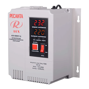 Стабилизаторы напряжения Ресанта АСН-  500Н/1-Ц LUX — фото, цена, купить