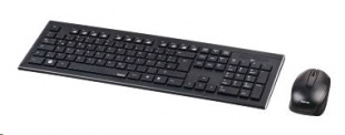 Hama Cortino клав:черный мышь:черный USB беспроводная Клавиатура+мышь