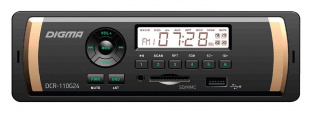 Digma DCR-110G24 1DIN 4x45Вт автомагнитола CD-MP3