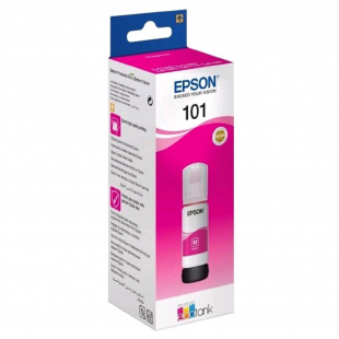 Epson Original L101 C13T03V34A пурпурный (6000стр.) (70мл) для Epson L4150/L4160/L6160/L6170/L6190 Чернила