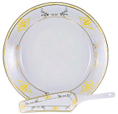 Набор для торта 2 пр Аврора Мира 30см керам 113-19048