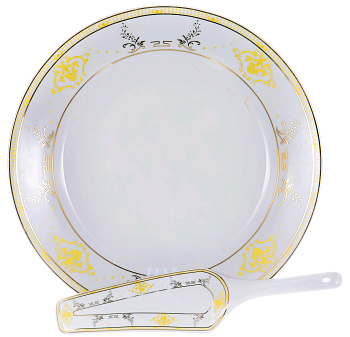 Набор для торта 2 пр Аврора Мира 30см керам 113-19048