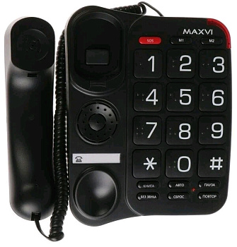 Телефоны проводные Maxvi CB-01 black — фото, цена, купить