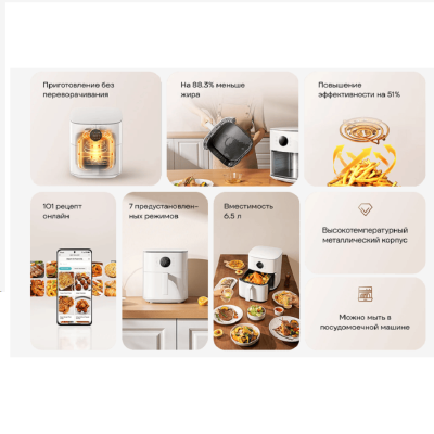 Аэрогрили Xiaomi Air Fryer 6.5L White (BHR083MEU) BHR083MEU/MAF-W6501 White от магазина Zakaz43