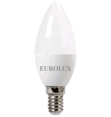 Лампочки Лампа светодиодная LL-E-C37-7W-230-2,7K-E14 (свеча, 7Вт, тепл., Е14) Eurolux 76/2/7  от магазина Zakaz43