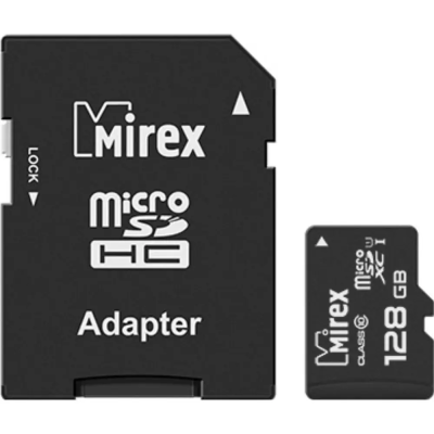 Карты памяти micro SDHC 128GB Class 10, UHS-I, U1 Mirex + adapter (13613-AD10S128) 13613-AD10S128 от магазина Zakaz43