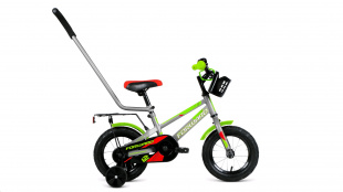 12 FORWARD METEOR 12 (1 ск.) 2020-2021, серый/зеленый велосипед