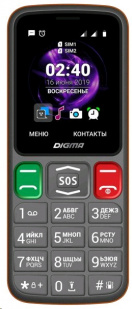 Digma Linx S240 32Mb черный Телефон мобильный
