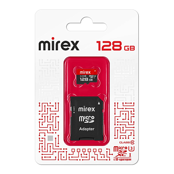 Карты памяти micro SDHC 128GB Class 10, UHS-I, U3 Mirex + adapter (13613-AD3UH128) — фото, цена, купить