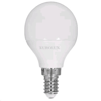 Лампа светодиодная LL-E-G45-7W-230-4K-E14 (шар, 7Вт, нейтр., Е14) Eurolux