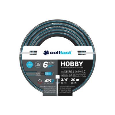 Шланги поливочные Шланг садовый Cellfast HOBBY ATS2 6 слоев 3/4" 20 м 16-222 от магазина Zakaz43