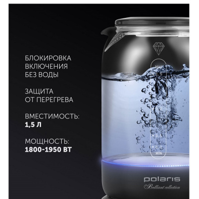 Чайники Polaris PWK 1753CGL черный PWK 1753CGL от магазина Zakaz43