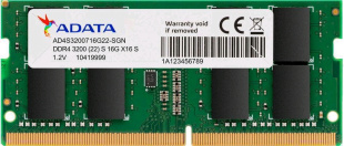 DDR4 16Gb 3200MHz A-Data AD4S320016G22-RGN RTL PC4-25600 CL22 SO-DIMM 260-pin 1.2В single rank