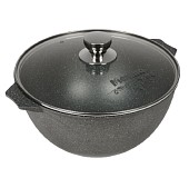 Утятницы,казаны Мечта "Гранит "  56701  а/п литой, стекл. крышка — фото, цена, купить