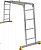 Лестница-трансформер 4х4 (Т444) (Алюмет) 4х4 ступеньки Высота трапеции 1,17м Высота стремянки 2,37м стремянка