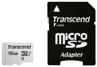 micro SDHC 16Gb Class10 Transcend TS16GUSD300S-A + adapter Флеш карта