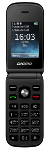 Digma VOX FS240 32Mb черный Телефон мобильный