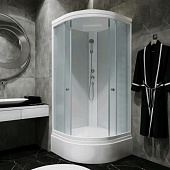 Душевые кабины ДК "Вельвет 90*90 В" 1/4 круга, сред. подд., Белый, ДН4, полукруг, сред. поддон (7 мест+сифон E410CL — фото, цена, купить