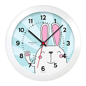 Интерьерные часы TROYKATIME 29см круг пласт стекло пласт белые зайка 11110031 — фото, цена, купить