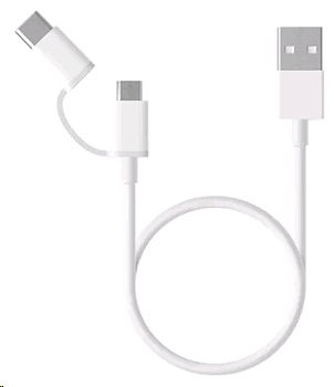 Кабель USB Xiaomi Mi 2-in-1 USB Cable Micro USB to Type C (100cm) — фото, цена, купить