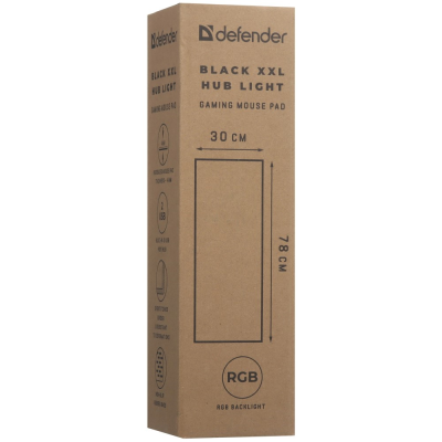Коврики для мыши Defender Black XXL HUB Light 780*300*4 мм, RGB 50010 от магазина Zakaz43