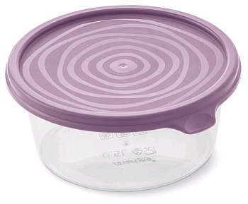 Контейнер пл. 0,5л круглый "Сальваре"колор С222КОЛ