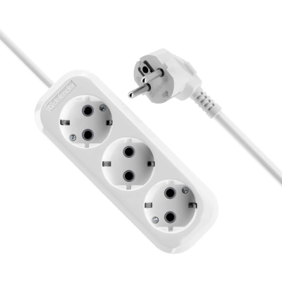 Сетевые фильтры Defender R330 16 А, 2 м, 3 розетки, заземление, белый 99371 от магазина Zakaz43
