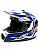 HIZER J6801 #6 (L) white/blue Мотошлем