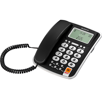 Телефоны проводные Maxvi CB-02 black — фото, цена, купить