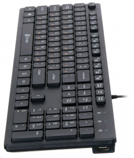 Oklick 520M2U черный/черный USB slim Multimedia Клавиатура
