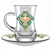 Набор чайный Чайная пара  Армуду с ручкой 145мл арт 2411-Д Арабеска1  — фото, цена, купить