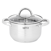 Кастрюли VETTA Фултон 822-114  4,0л, со стекл. крышкой — фото, цена, купить