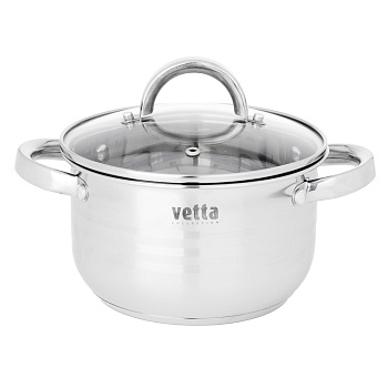 Кастрюли VETTA Фултон 822-114  4,0л, со стекл. крышкой — фото, цена, купить