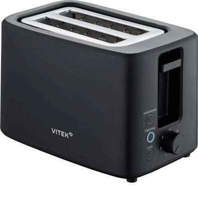 Тостеры Vitek Gracia VT-T1000 черный/серебристый VT-T1000 от магазина Zakaz43