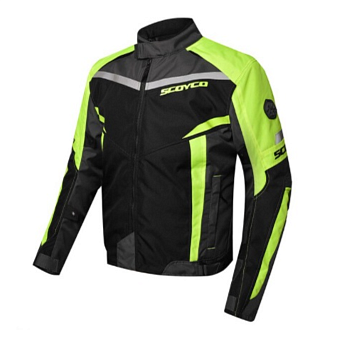 Мотокуртки Scoyco JK92 черная/красные вставки  р-р 2XL — фото, цена, купить