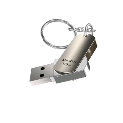 Флэш память USB 128GB Maxvi MR metallic silver (FD128GBUSB20C10MR) 4546 от магазина Zakaz43