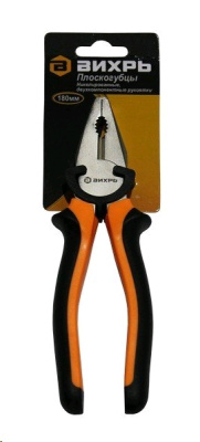 Плоскогубцы и пассатижи Плоскогубцы (пассатижи),180мм.,никелированные,двухкомпонентные рукоятки Вихрь  от магазина Zakaz43