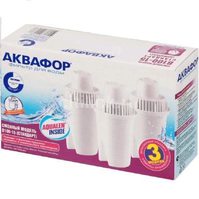 Сменные картриджи Аквафор В100-15 комплект х 3шт.(смен.модуль к кувшину) В100-15 от магазина Zakaz43