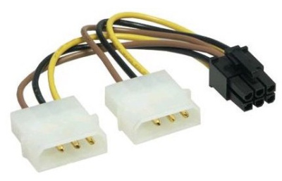 Кабель питания Кабель питания видеокарты PCI-X (4pin-6pin) 15cm  от магазина Zakaz43