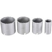 По бетону Набор коронок по керамической плитке, 33-53-67-73 мм Вихрь 73/10/9/4 — фото, цена, купить