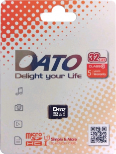 micro SDHC 32Gb Class10 Dato DTTF032GUIC10 w/o adapter Флеш карта