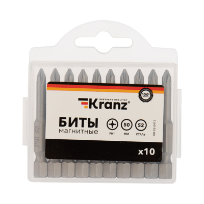 Биты Бита PH1х50мм 10шт Kranz KR-92-04013 от магазина Zakaz43