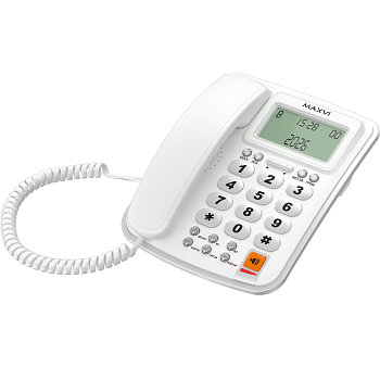 Телефоны проводные Maxvi CB-02 white — фото, цена, купить